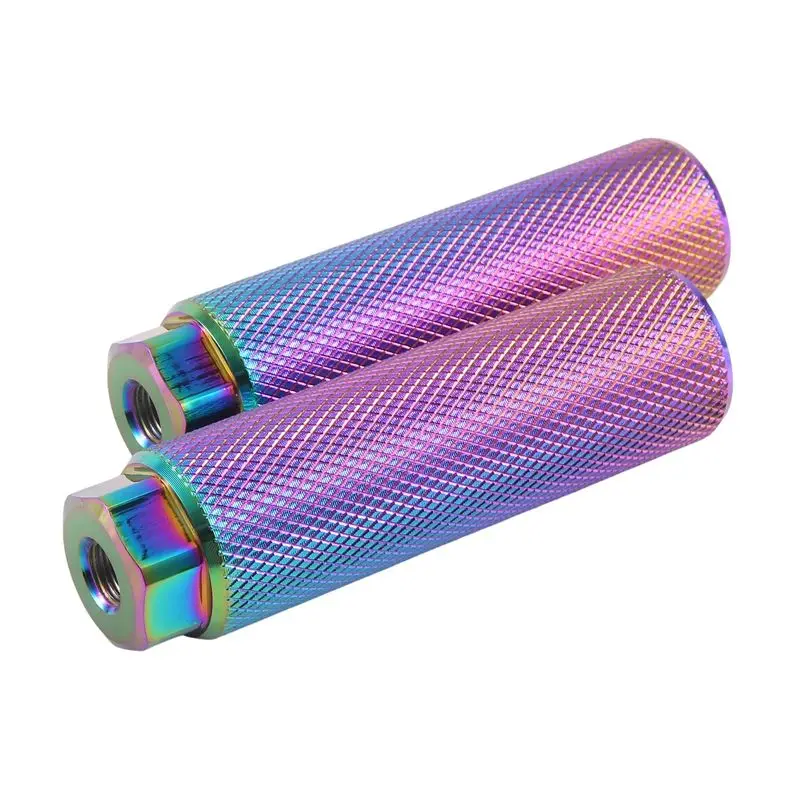 

Y67A-2 шт., подножка для трюков из алюминиевого сплава для велосипеда, подставка для ног с осью 3/8 дюйма, рычажная ручка цилиндра, нескользящие подножки для оси, простые в использовании