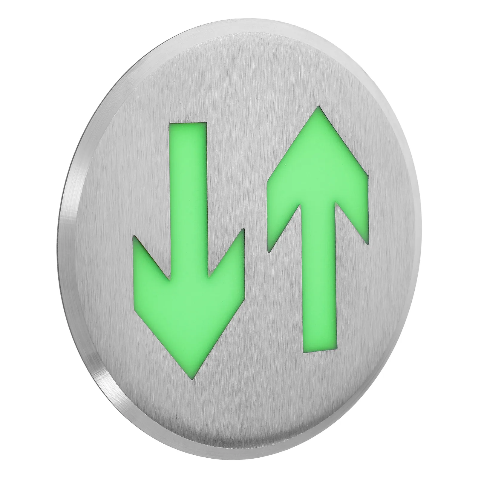 

Luminous Exit Sign Stainless Steel Glowing Arrow Safety Emergency Floor Indicator Waterproof Night Light for Indoor