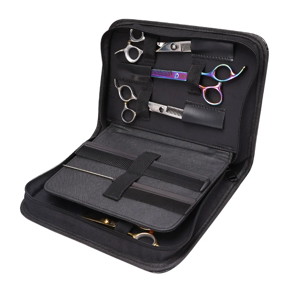 Professinal Scissors Bag Barber Hair Salon Scissor Case  PU Leather Haircut Storage Hairdresser Styling Tools Accessories