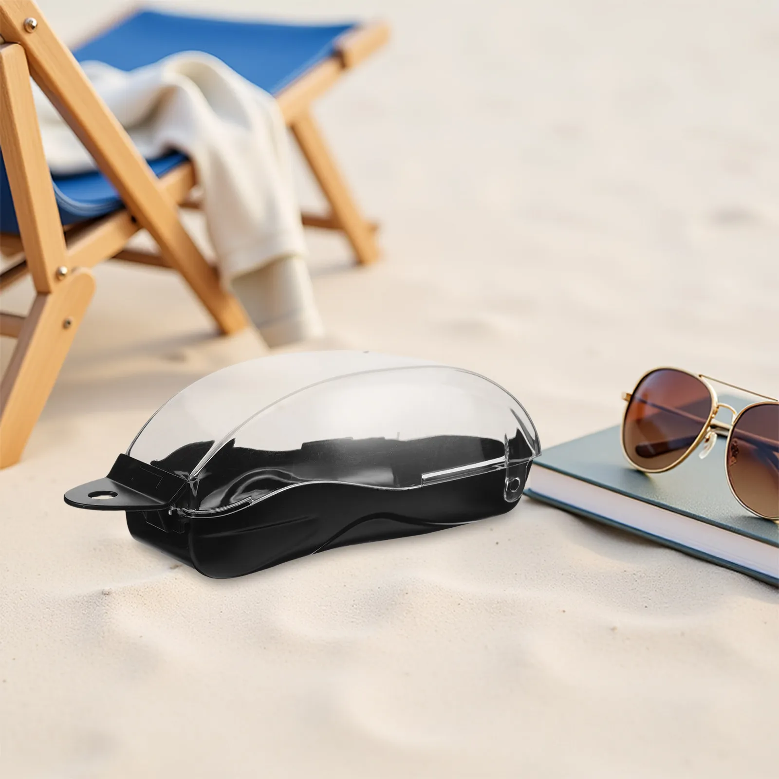 

Diving Mask Storage Box Portable Swim Glasses Case with Transparent Lid Compact Structure Easy Carry for Snorkelers Swimmers