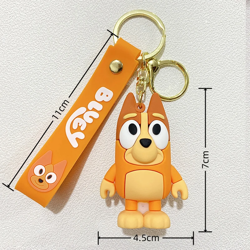 Bluey e Bingo portachiavi Muffin Snickers Coco PVC Anime Dolls pendenti borsa zaino decorazione giocattoli regalo per bambini