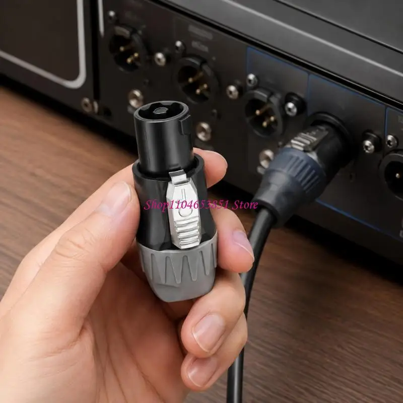 Speaker Cable Plugs 5 Pack, 4Pole Speaker Connectors with 1+, 1-, 2+ and 2- Labels for NL4FC NL4FX NL2FC Organized Speaker Cable
