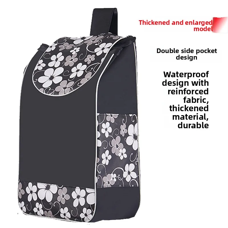 

Large Ox Cloth op Cart Bag Accories Thiened Pu Cart Pull Rod Vegetable Bung Car Foldable Portable op...