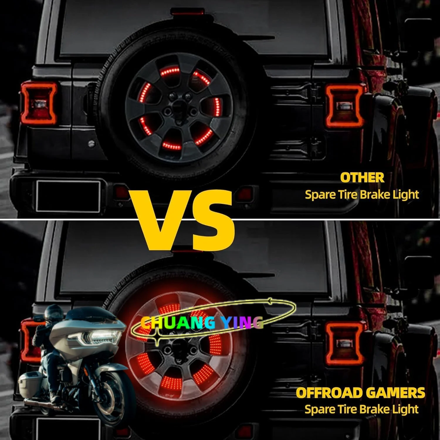 

Индикатор безопасности стоп-сигнал запасного колеса для Wrangler JL JLU 2018-2024, светодиодный 3-й третий стоп-сигнал, колесные фонари Plug-N-Play