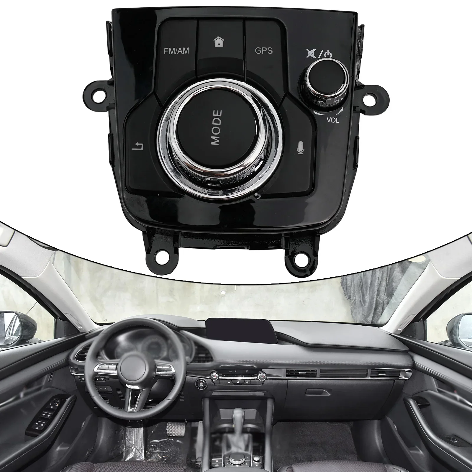 

Black Console Control Switch BHN1-66-CM0C For Mazda 3 For Axela 2014-2019 Car Center Console Controllor Button Replacement
