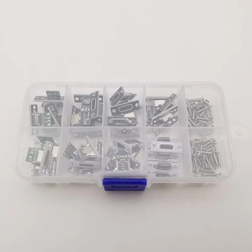 1 صندوق USB 3.1 نوع C المقبس 2Pin /4Pin /6Pin موصل سالب مع تحديد لوحة نوع-C USB جاك ميناء الشحن #3