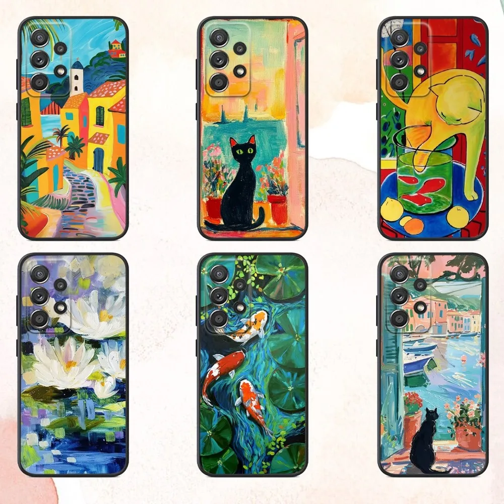 

H-Henri M-Matisse Art Phone Case For Samsung S25,S24,S21,S22,S23,S30,Ultra,S20,Plus,Fe,Lite,Note,10,9,5G Black Cover