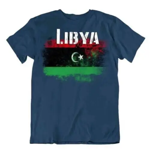 Libya flag Tshirt T-shirt Tee top city map Star and crescent PRIDE SOUVENIR