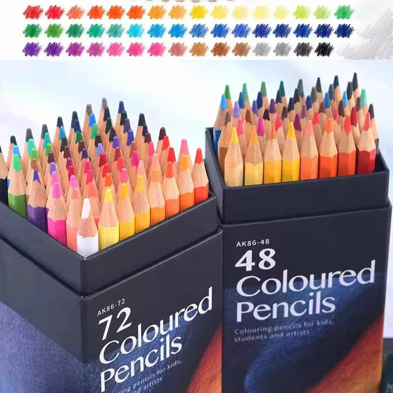 12/24/36/48/72 Artists Soft Core with Vibrant Color,Ideal for Layering Blending Shading,Color Pencils Professional Color Pencils