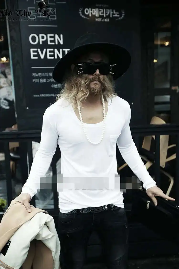 Round Neck New Men's Solid Versatile Autumn And Spring Fashion Color Slim Trend Long Sleeve T-Shirt Bottoming Shirt Young Couple