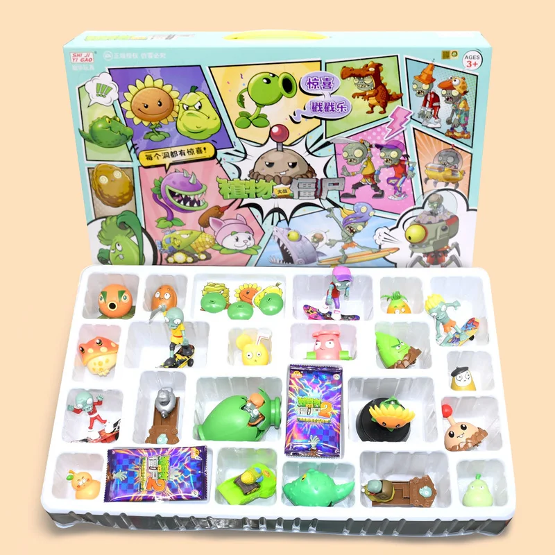Plantas originales vs. Caja ciega Push Pop de 24 ranuras Zombies, juguete de lotería sorpresa para niño, juego Poke & Unboxing Fidget, regalo coleccionable