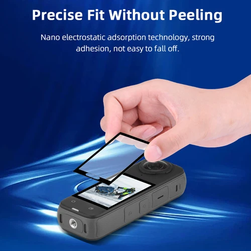 Imagen 2 del producto Protector de pantalla para Insta360 X5, película protectora de vidrio para pantalla, Kit Protector de tapa de lente antiarañazos, accesorios para lentes de cámara