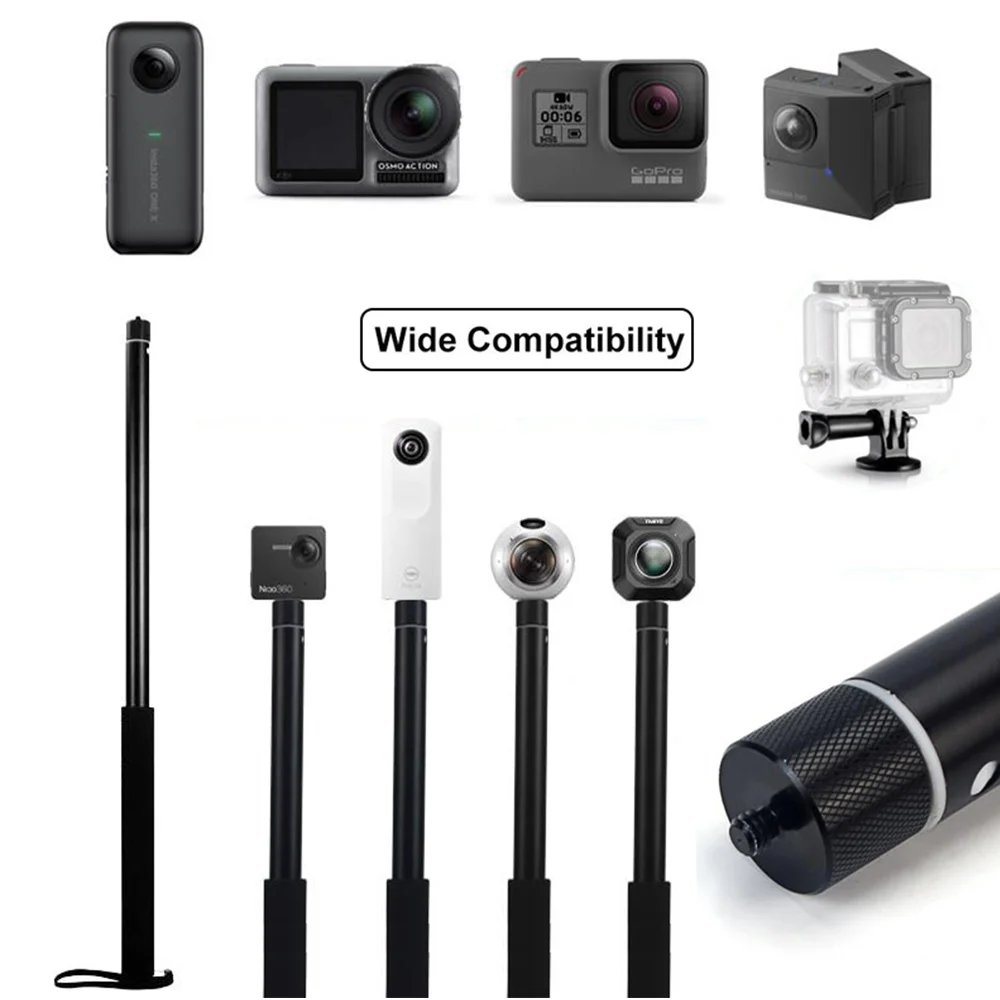 3M 2M 1.5M 1.1M Selfie Stick Carbon Fiber Extendable Handheld Monopod for GoPro Hero Max 10 9 8 7 6 5 Osmo Action Insta360