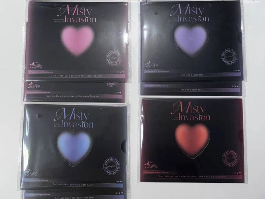 [Official Merch] in Stock Game Anime Love and Deepspace Misty Invasion Cos Xavier Sylus Zayne Rafayel 85x55mm Small Card Set