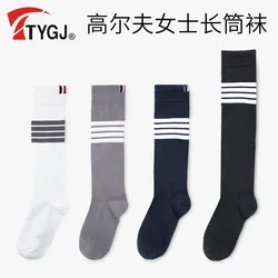 Golf Socks Women's Stockings Sports Knee Socks Golf Accessories Breathable Sweat Absorbing Cotton Socks