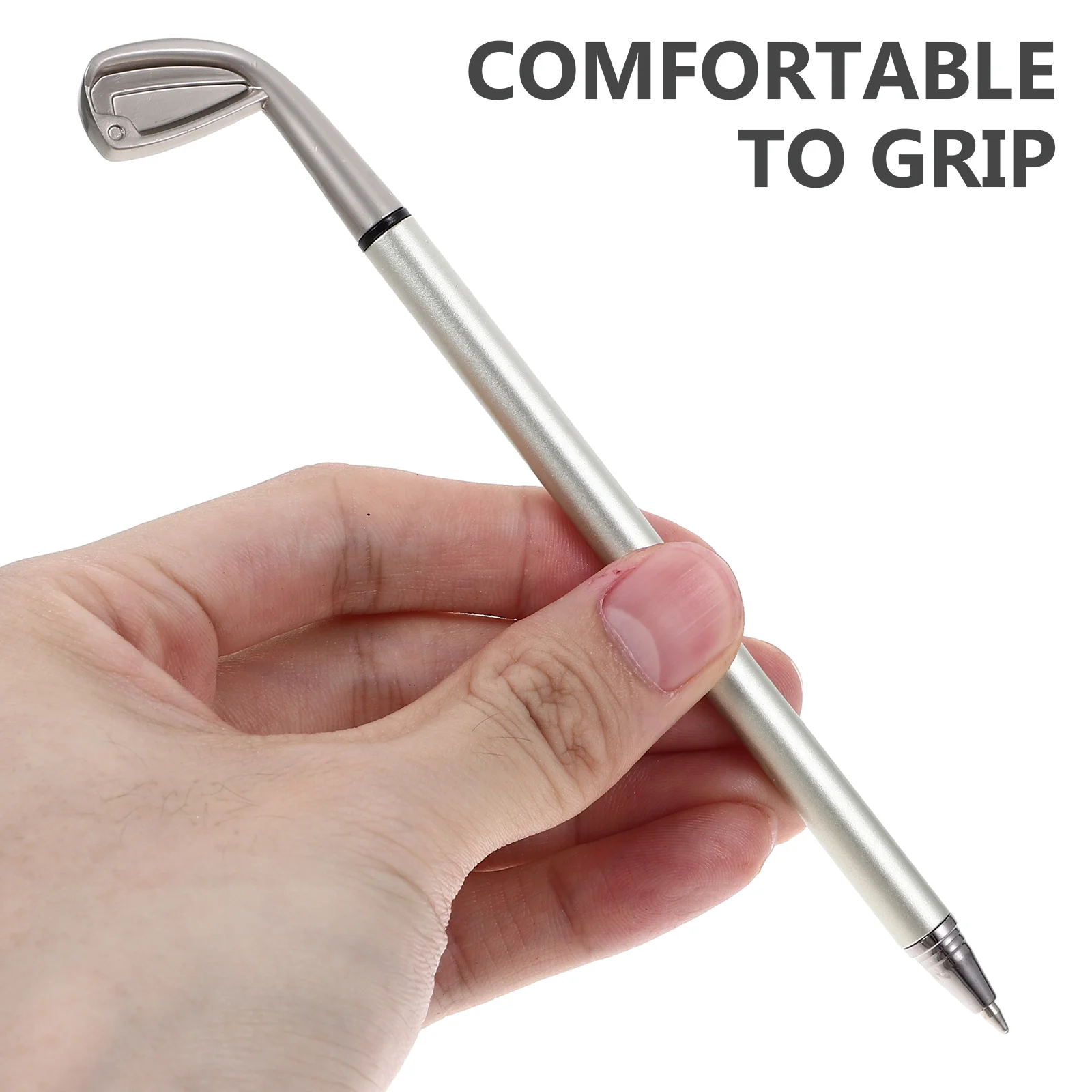 

2pcs Golf Club Ballpoint Pen Mini Brass Design Metal Alloy Smooth Writing Office Stationery Gift For Christmas Birthday
