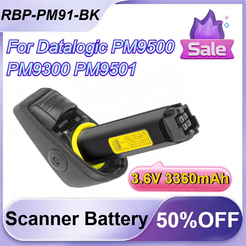 

Аккумулятор RBP-PM91-BK 3.6V 3350mAh для сканеров Datalogic PM9500, PM9300, PM9501, PBT9501, PM9100
