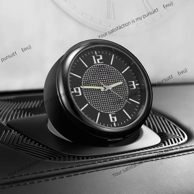 Car Clock Luminous Mini Automobiles Internal Stick-On Digital Watch Mechanics Quartz Clocks Auto Ornament 40mm 43mm