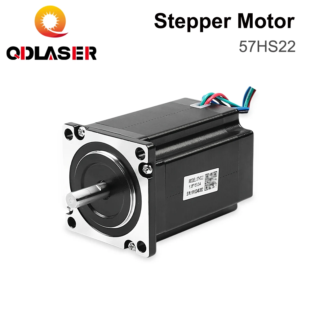 

QDLASER Leadshine 57HS22 2 phase Stepper Motor NEMA 23 5.6A Length 81mm Shaft 8mm for CNC Engraving Milling Machine