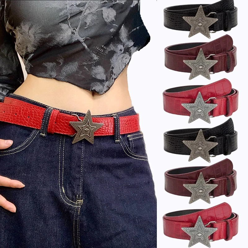 

Y2K субкультура панк-американский ретро-ремень для женщин, нишевый регулируемый кожаный пояс в пряном стиле, новинка 2025 года, коллекция поясного ремня