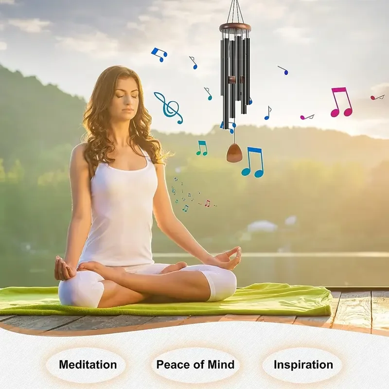Retro Aluminum Tube Wind Chime Metal Home Decoration Pendant Outdoor Condolence Bell