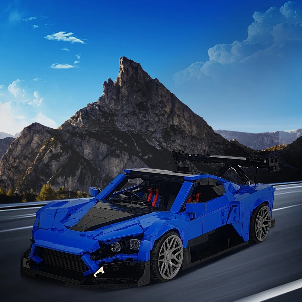 Gobricks Moc Zenvo TSR-S Supersport wagen DIY Modellbau steine Puzzle Stadt Sportwagen Bausteine Spielzeug Junge Geschenke Weihnachts geschenke