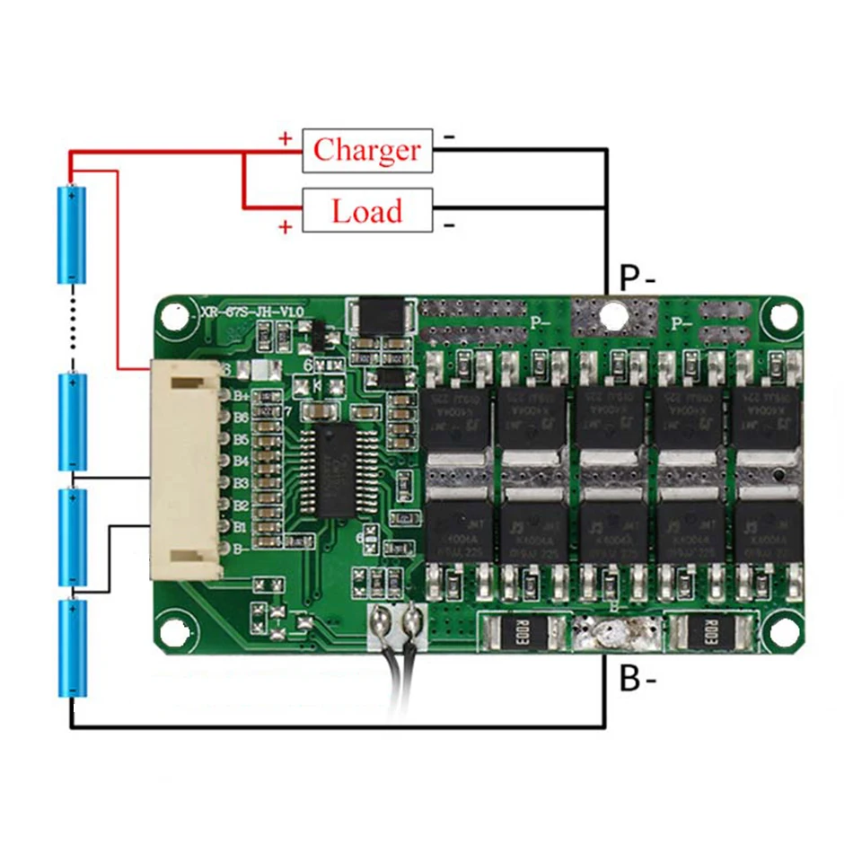 BMS 7S 24V 15A 20A 25A 18650 bateria litowa z wyważoną i temperatura NTC ochroną dla Ebike/Escooter