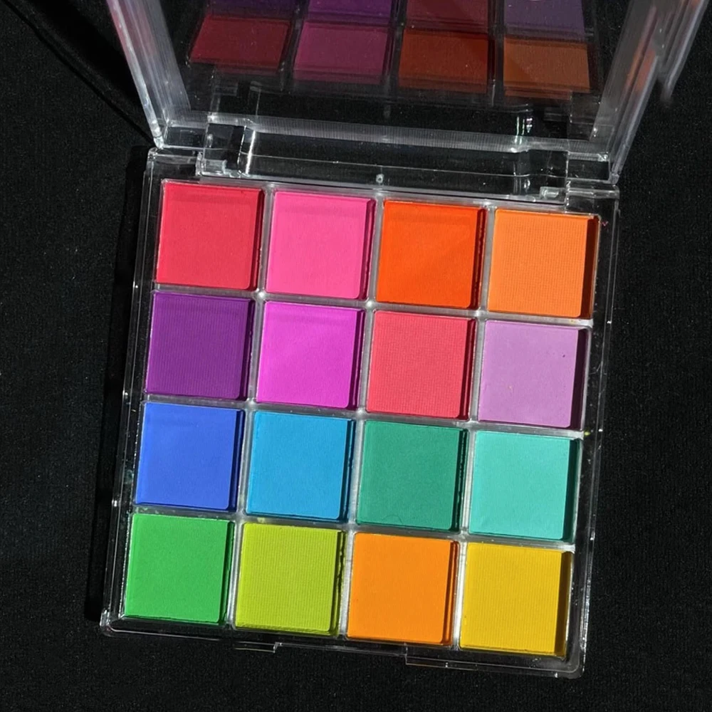 9/16 Colors Solid Eye Shadow Palette Gradient Rainbow Rub Powder Autumn&winter Bright Dyeing Pigment For Body/Nail/Eyes Makeup