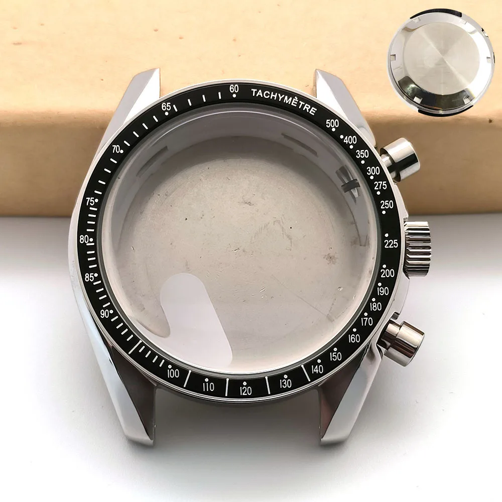 

Корпус VK63 Speedmaster 39,7 мм, черный/серебристый безель, подходит для VK63 VK64, кварцевый механизм, циферблат 32,5 мм, ремешок из нержавеющей стали, аксессуары для часов