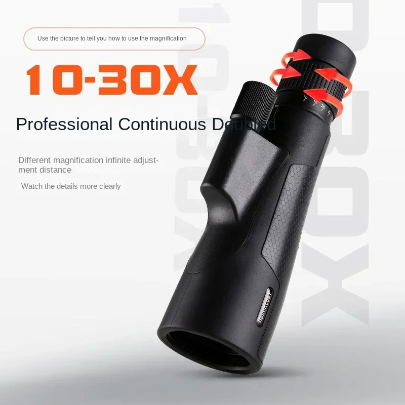 10-30X52 New Portable All-optical Zoom Professional Monoculars High Definition High Power Outdoor Camping Telescope