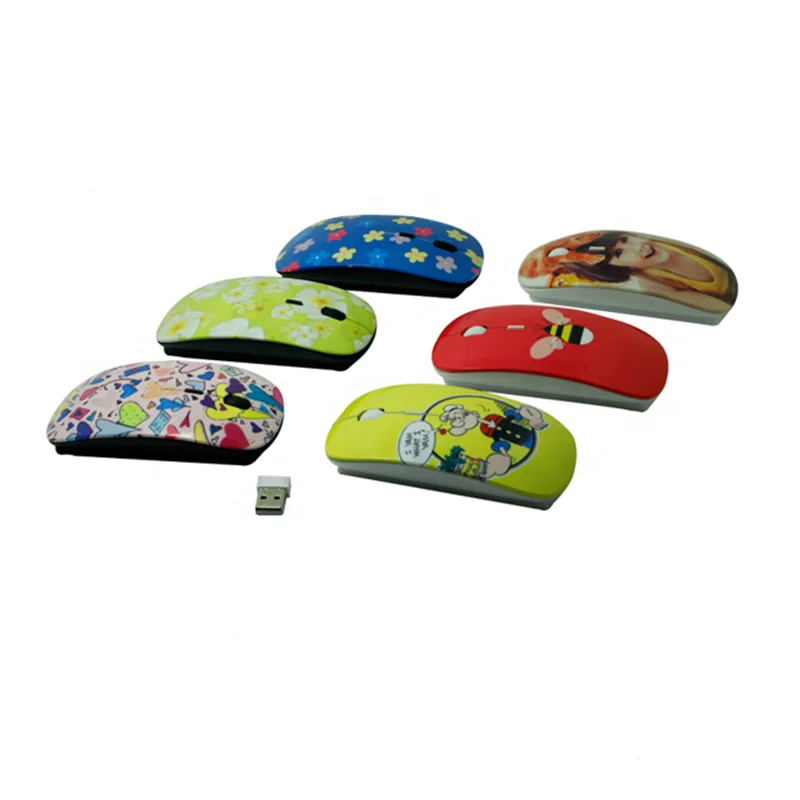 

Wholesale 20pcs 3D Wireless Mouse Custom Logo Laptop Computer Personalized Dye Sublimation Blanks Wireless Office Mouse S1