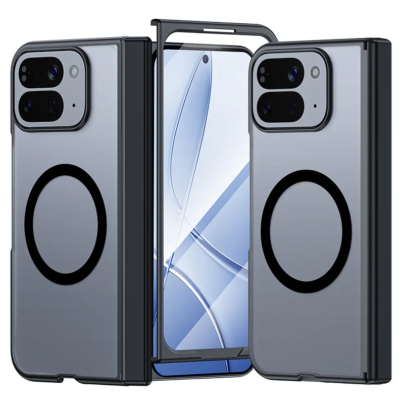 

Чехол для Magsafe для Google Pixel 10 Pro, складной полупрозрачный шарнир с зеркальной пленкой, складной противоударный жесткий чехол «все включено»