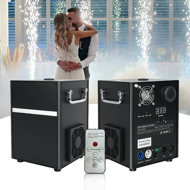 

2PCS 650W Spray 2-5m Height Wedding Stage Fountain DMX Cold Spark Machine