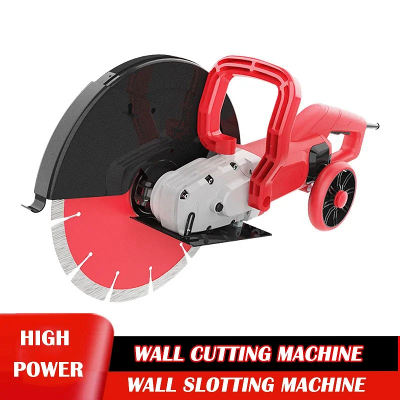 

Wall Slotting Machine Concrete Water-cooled Dust-free Portable Large Single Slot High Power Road Stone Cutting Machine Saw 220V