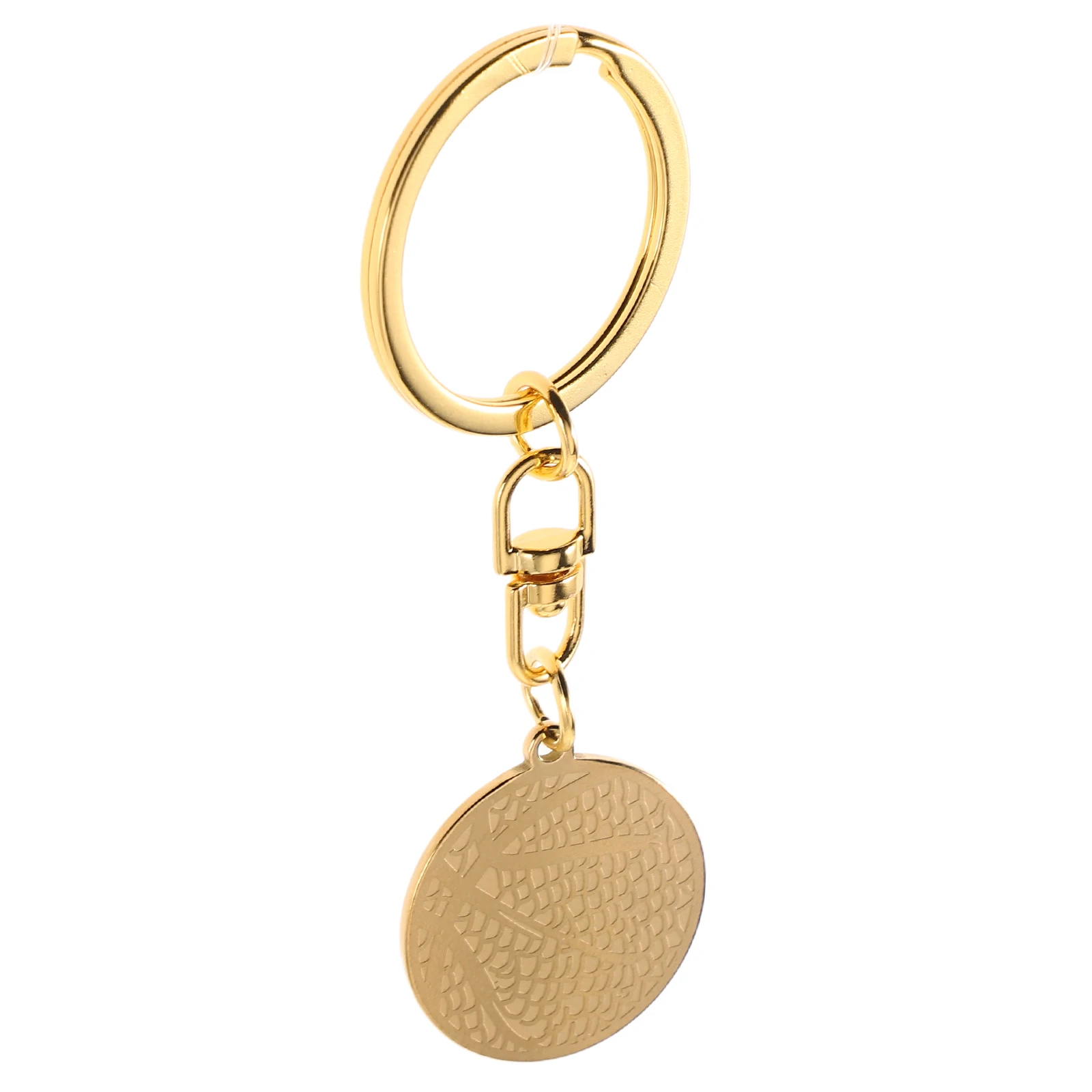 

Basketball Keychain Pendant Backpack Charms for Boys Golden Stainless Steel Man