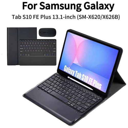 Funda para tableta Samsung Galaxy Tab S10 FE Plus, funda para teclado de 13,1 pulgadas para Galaxy Tab S10 FE Plus de 13,1 pulgadas (SM-X620/X626B)