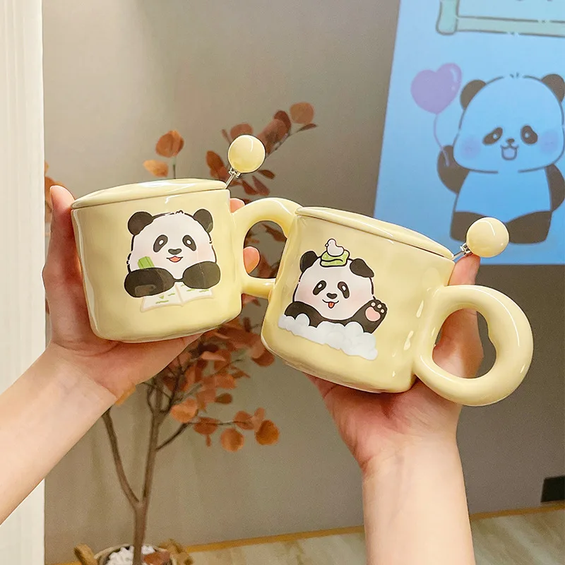 2025 New Cute Mug for Women Panda Pattern Mug Unusual Cups of Coffee Cup Original Mugs Drinkware Personalized Gift Christmas Tea