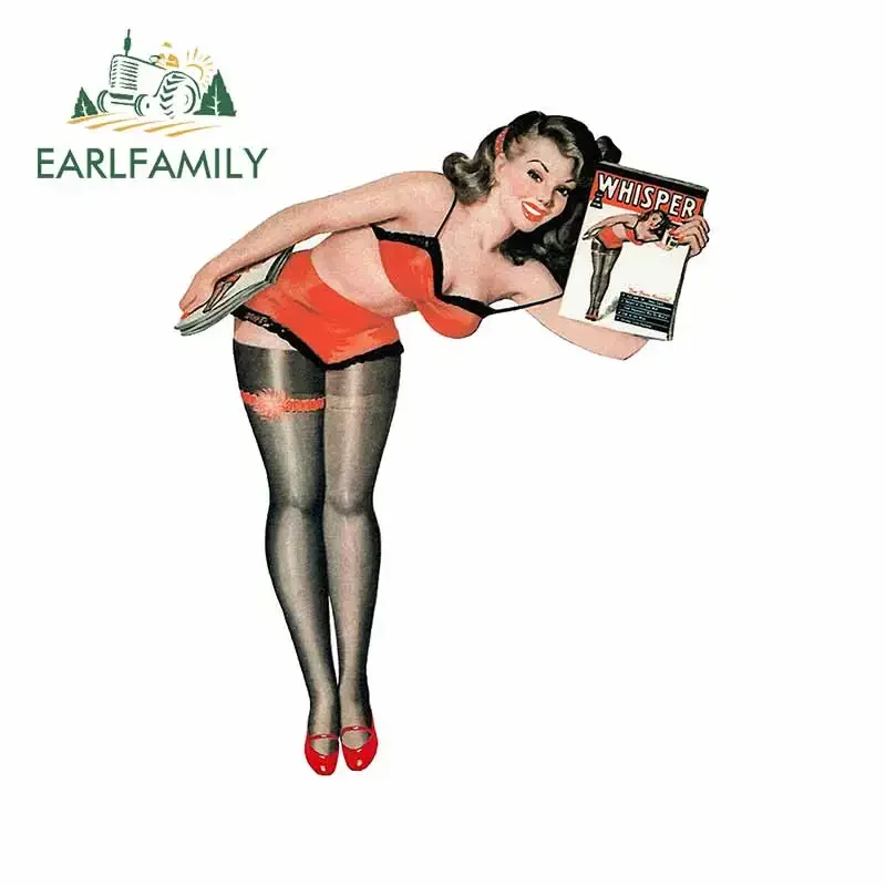 EARLFAMILY 13 سنتيمتر x 10.5 سنتيمتر ل مثير الفتيات دراجة نارية سيارة الوفير ملصقات واقية من الشمس ملصق مائي مقاوم للماء الإبداعية مادة الفينيل ديكور