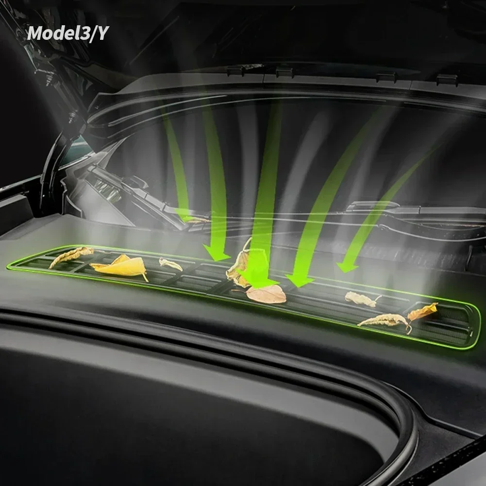 For Tesla Model Y Vehicles, Front Engine Compartment Air Conditioning Intake Grille Protective Mesh Cover