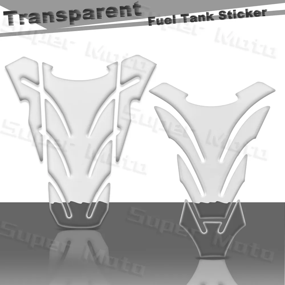 3D Motorcycle Transparent Crystal Glue Fuel ​Tank Pad Stickers For Honda Yamaha Suzuki Motorbike Adventure Tank Protect Decals