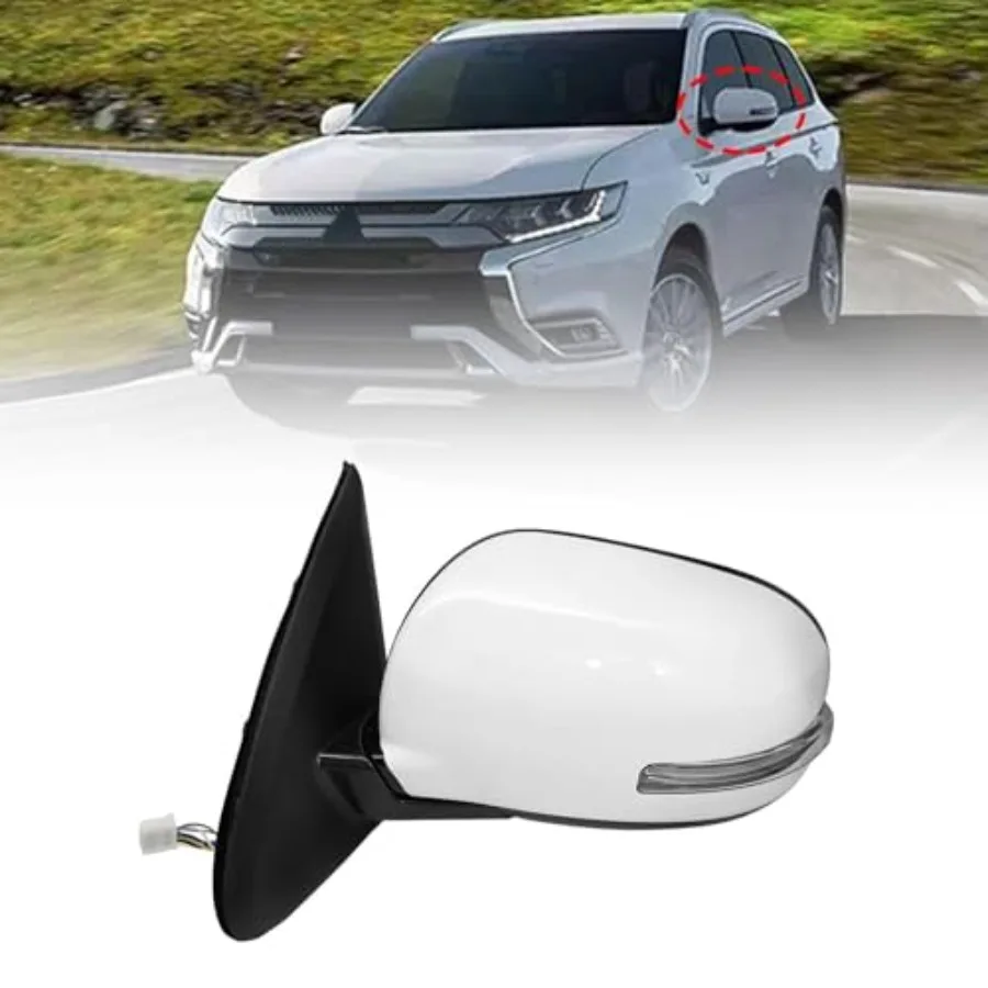 9 Pins Driver Side Exterior Mirror Heated Power with Signal 7632B353 Compatible for Mitsubishi Outlander 20142020 Models Not Su