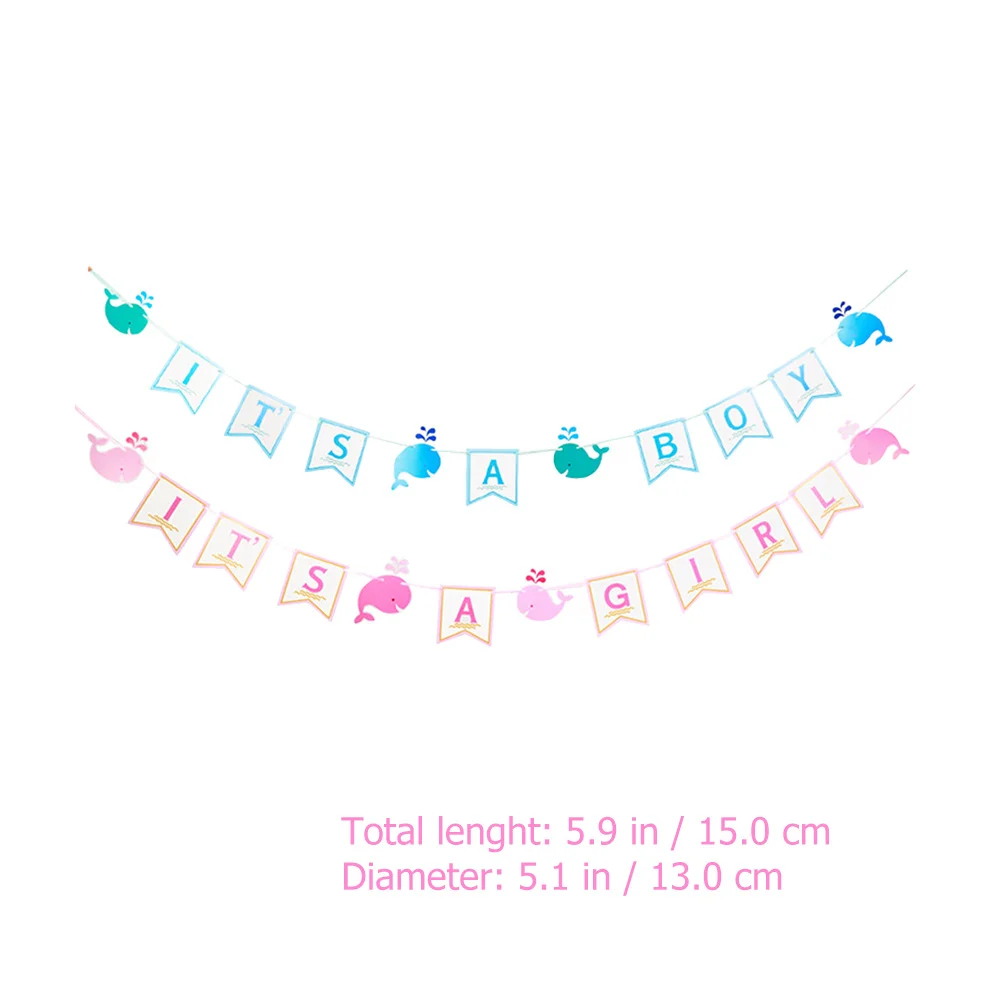 

2 Sets Letter Bunting Flags Gender Reveal Party Decorations It'S A Sign Banner Hanging Outdoor Indoor Party Decoration