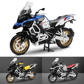 1/12 BMW R1250 GS oyuncak motosiklet Diecast Metal Model 1:12 Off-Road spor yarış ses ve işık koleksiyonu hediye çocuk çocuklar için