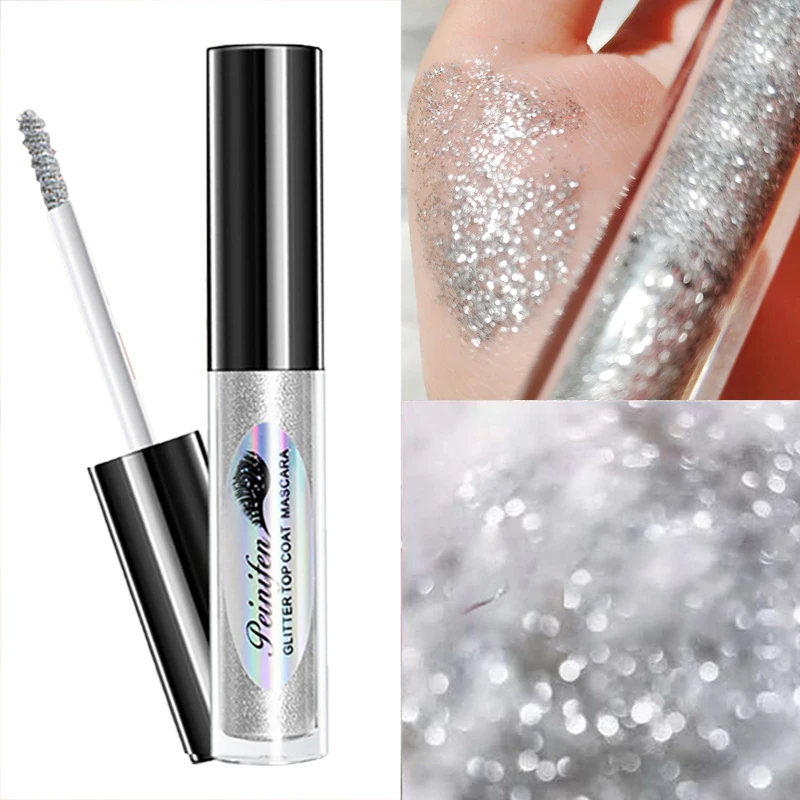 Diamond Glitter Mascara Quick Dry Water Drop Makeup Long Lasting Waterproof Curling Thick Shiny Eyelash Mascara Shimmer Makeup