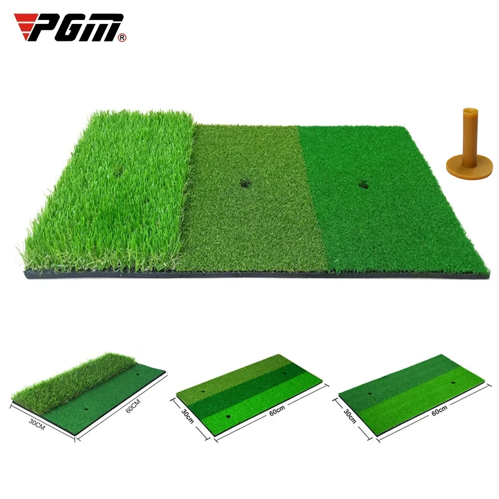 PGM DJD003 Golf Strike Pad Thickened encryption simulation grass anti-slip EVA Bottom wear resistant TEE can insert indoor swing