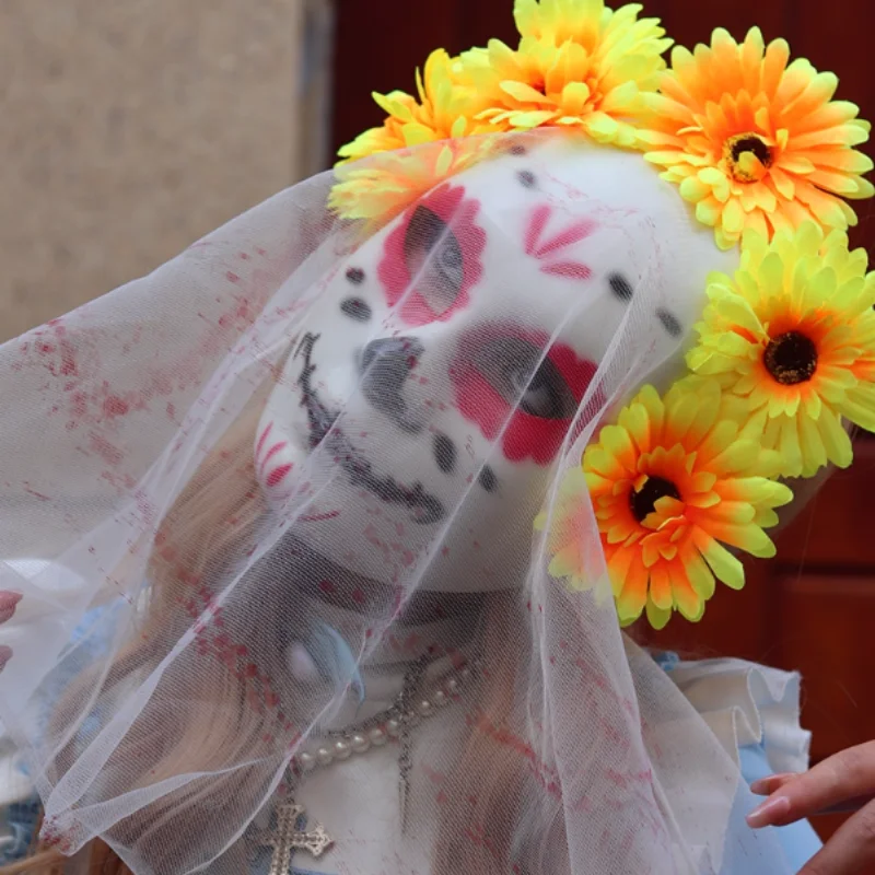 

Новый высококлассный костюм Дня мертвых на Хэллоуин, маска ужасов COS