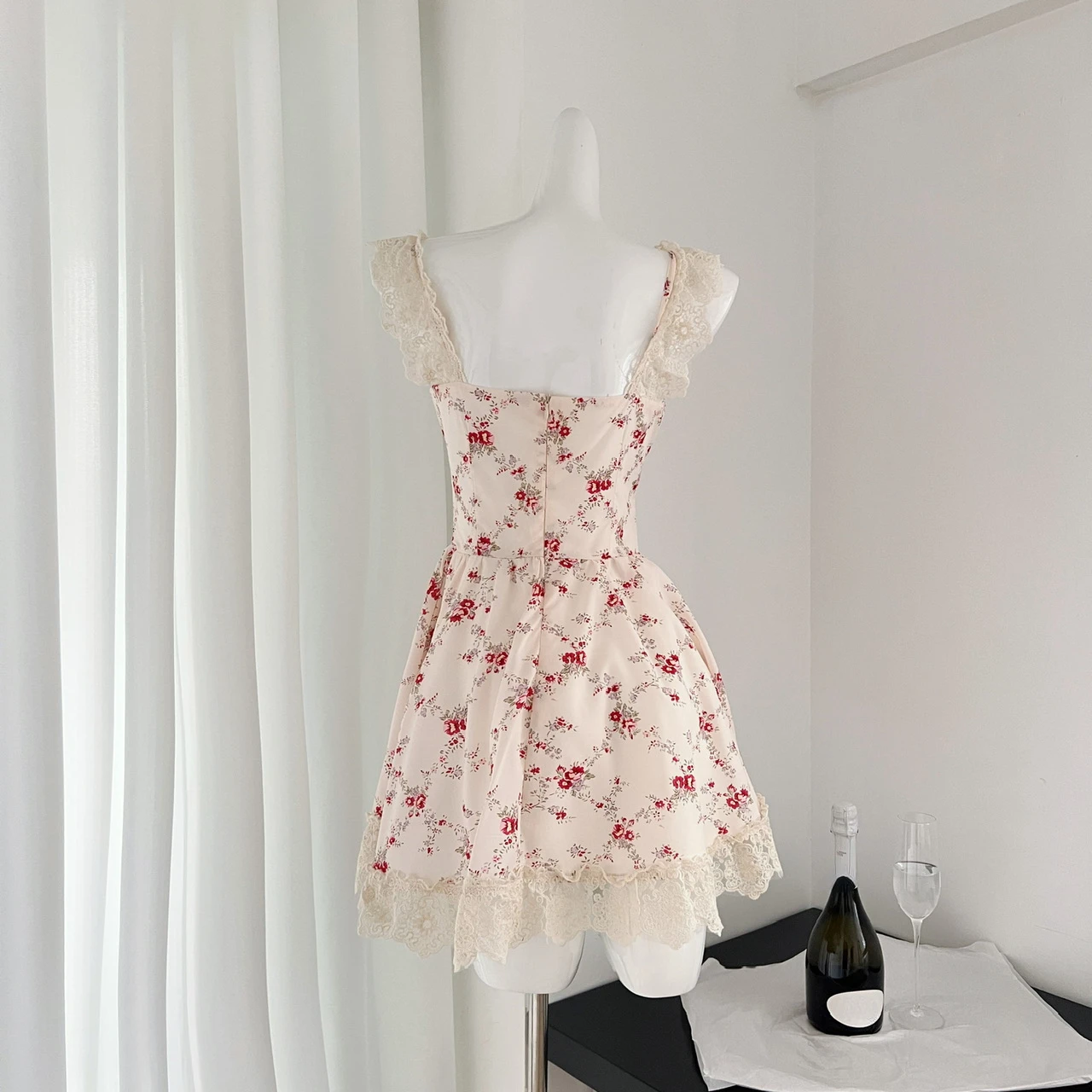 French 2 Piece Dress Sets Women Casual Y2k Floral Mini Dress Beach Style Korean Fashion 2000s Y2k Vintage Clothing Sleeveless