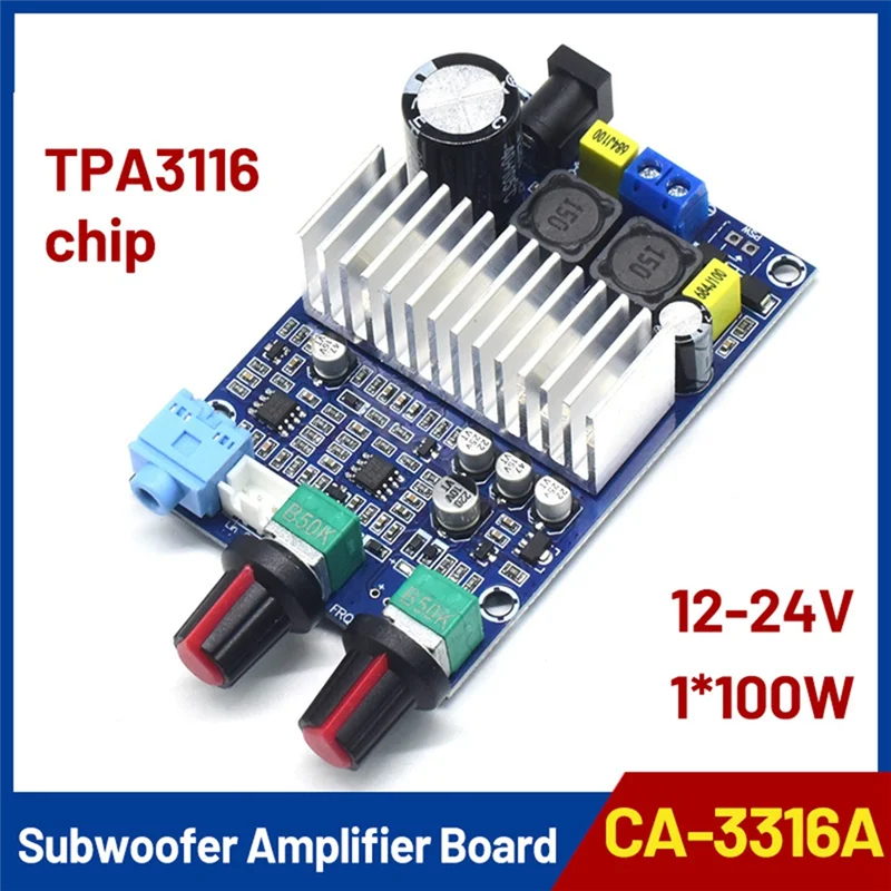 ABGIクラスDデジタルアンプボードCA-3316A 100WモノラルプロフェッショナルステレオTPA3116ホームシアターレシーバーサブウーファーシステム