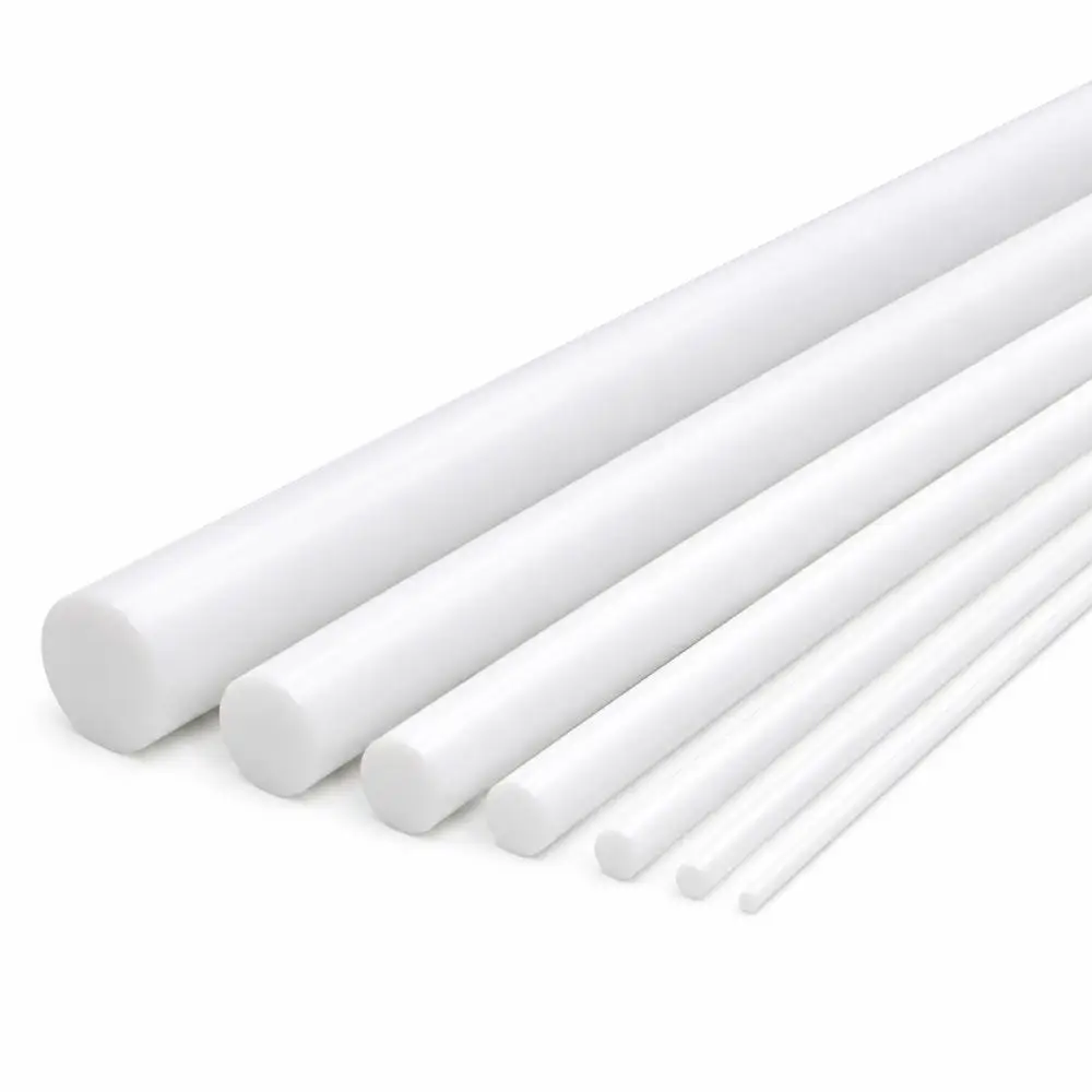 1/5/25/50PCS White ABS Styrene Plastic Round Rods Bar, 0.5 to 15mm x 250mm Diameter, Plastic Bar Rods