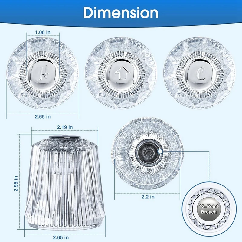 Shower Faucet Handle Replacement, Compatible For Price Pfister Windsor Tub And Shower Faucets,Shower Knob Replacement,